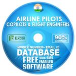 Indian Airline Pilots Copilots and Flight Engineers email and mobile number database free download