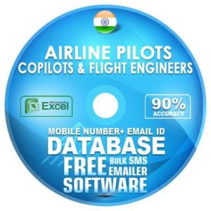 Indian Airline Pilots Copilots and Flight Engineers email and mobile number database free download