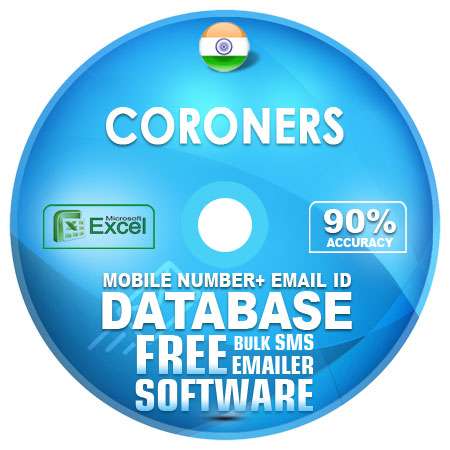 Indian Coroners email and mobile number database free download