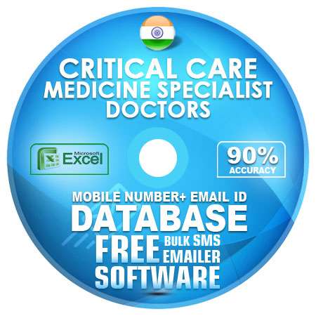 Indian Critical Care Medicine Specialist Doctors email and mobile number database free download