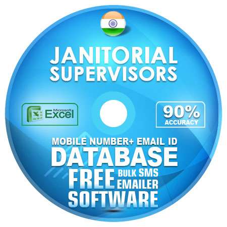 Indian Janitorial Supervisors email and mobile number database free download