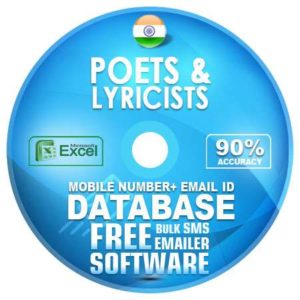Indian Poets & Lyricists email and mobile number database free download