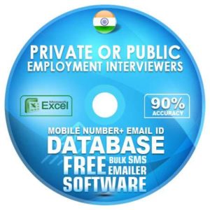 Indian Private or Public Employment Interviewerss email and mobile number database free download