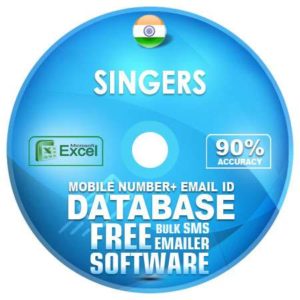 Indian Singers email and mobile number database free download