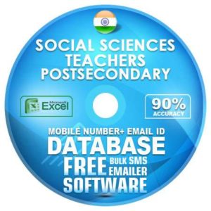 Indian Social Sciences Teachers Postsecondary email and mobile number database free download