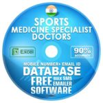 Indian Sports Medicine Specialist  email and mobile number database free download